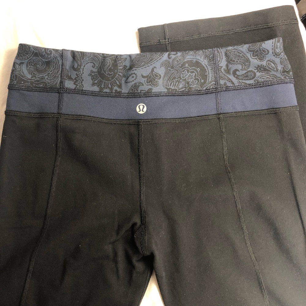 Lululemon Flare Bottom Pants Black reversible